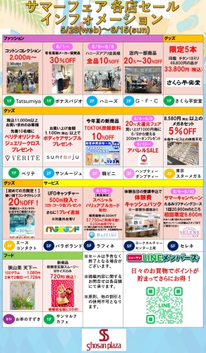 サマーフェアセール情報画像